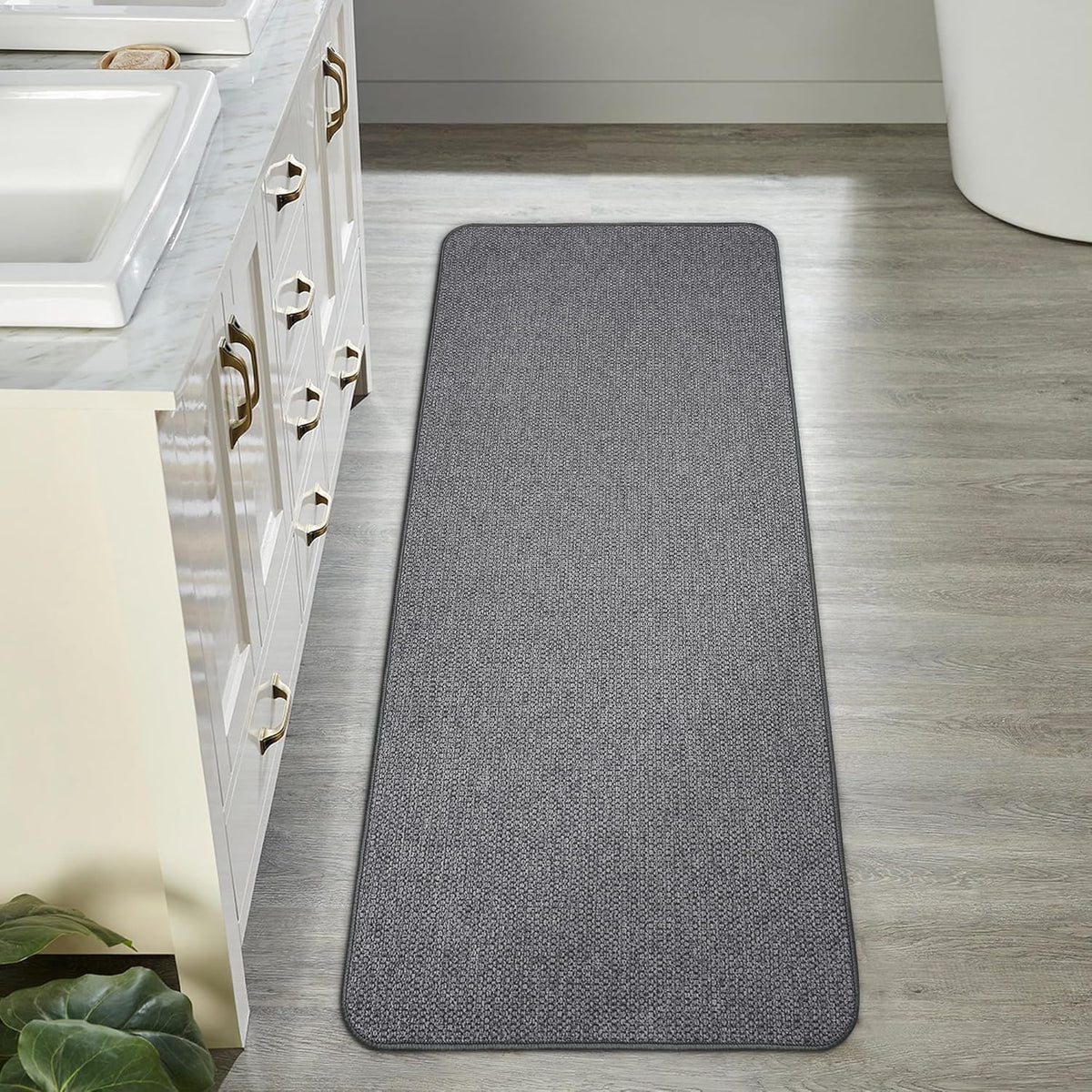 Bath Mat,Ultra Thin Bathroom Runner Rugs,Large Bath Mats for Bathroom,Quick Dry,Non-Slip,Machine