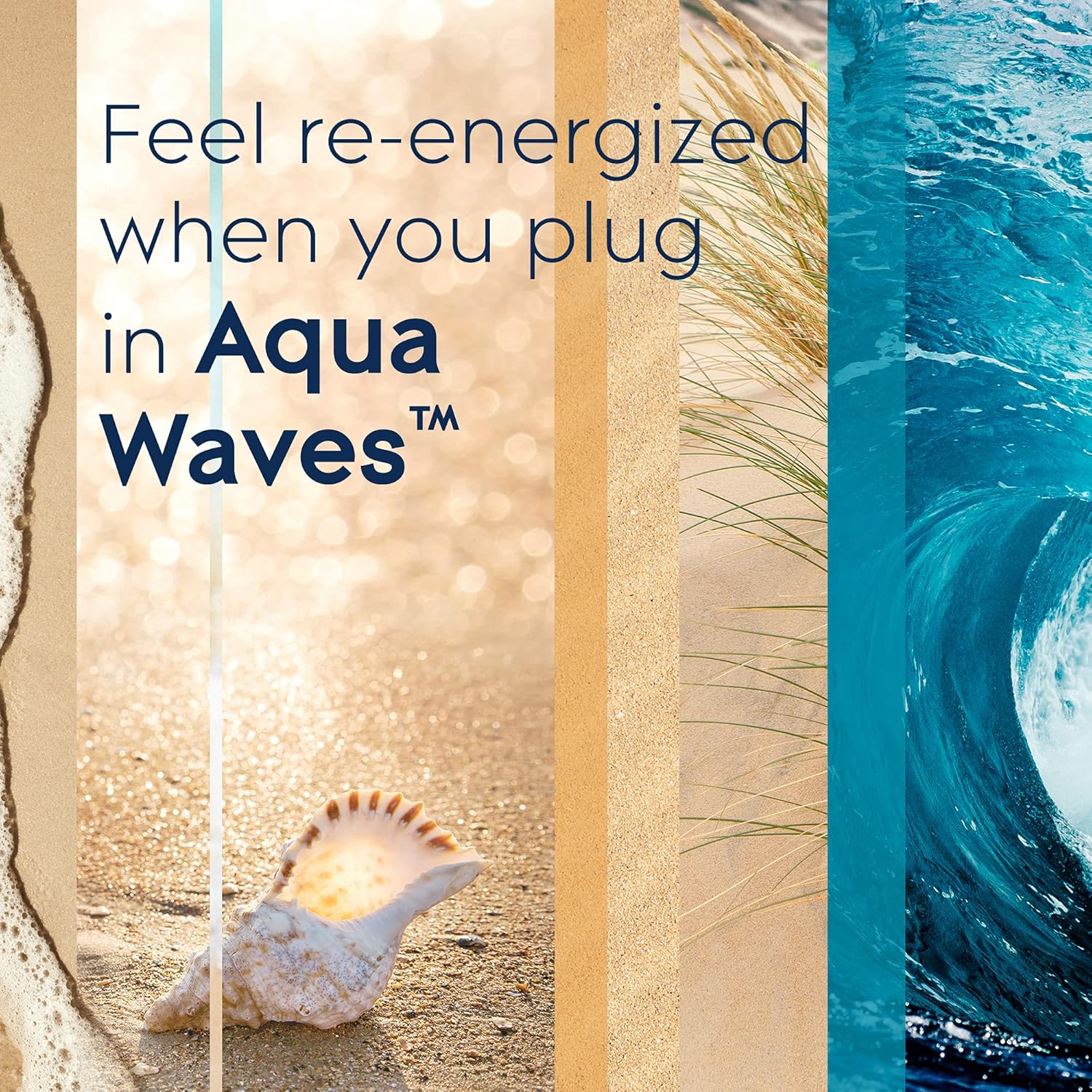 Glade PlugIns Refills Air Freshener, Scented and Essential Oils for Home and Bathroom, Aqua Waves