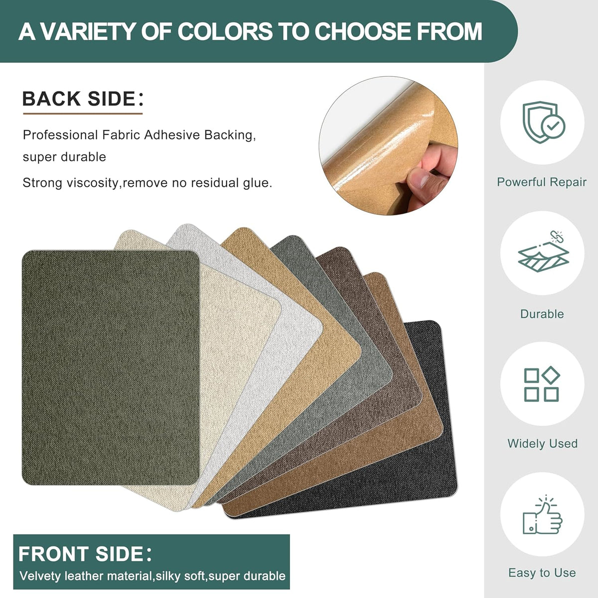 Azobur Couch Patch Repair Fabric,Microfiber Fabric, Self-Adhesive, for Sofa Repair and Upholstery