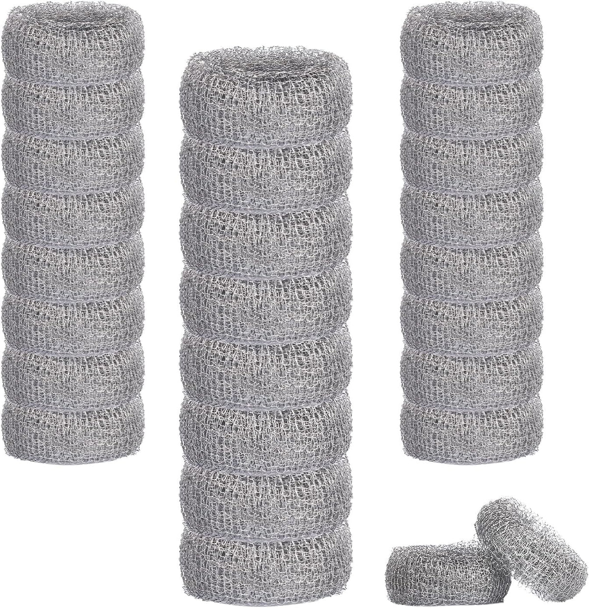 24 Pieces Stainless Steel Lint Traps for Washing Machine Hose,Rust-Proof Pet Lint Catcher Mesh