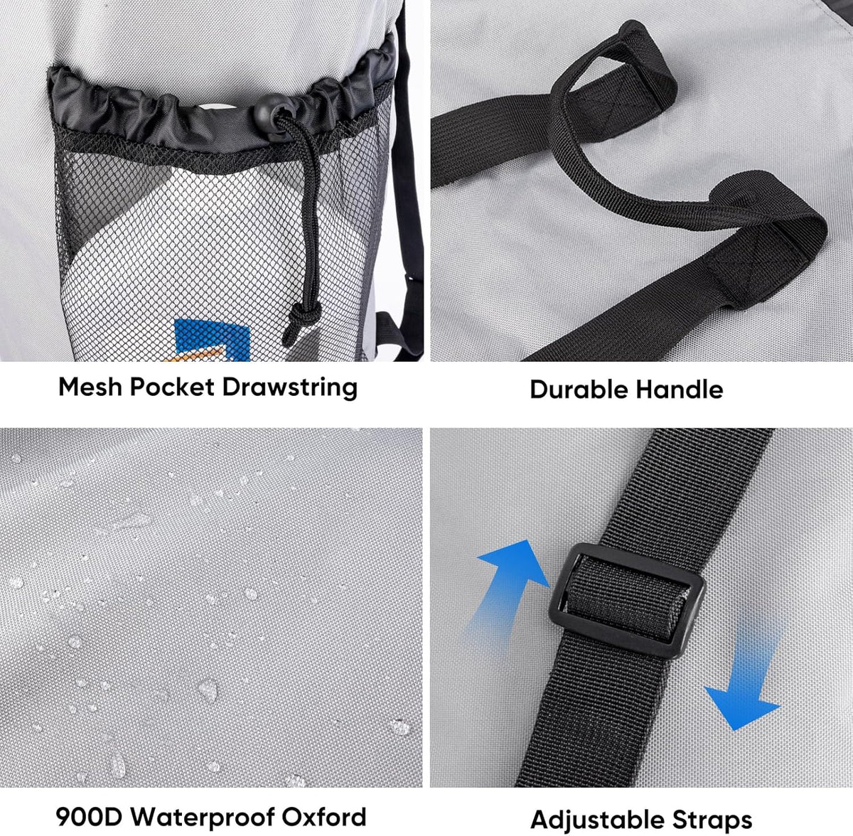 BALEINE 120L Laundry Bag Backpack, 900D Oxford Fabric Large Travel Laundry Bags with Shoulder