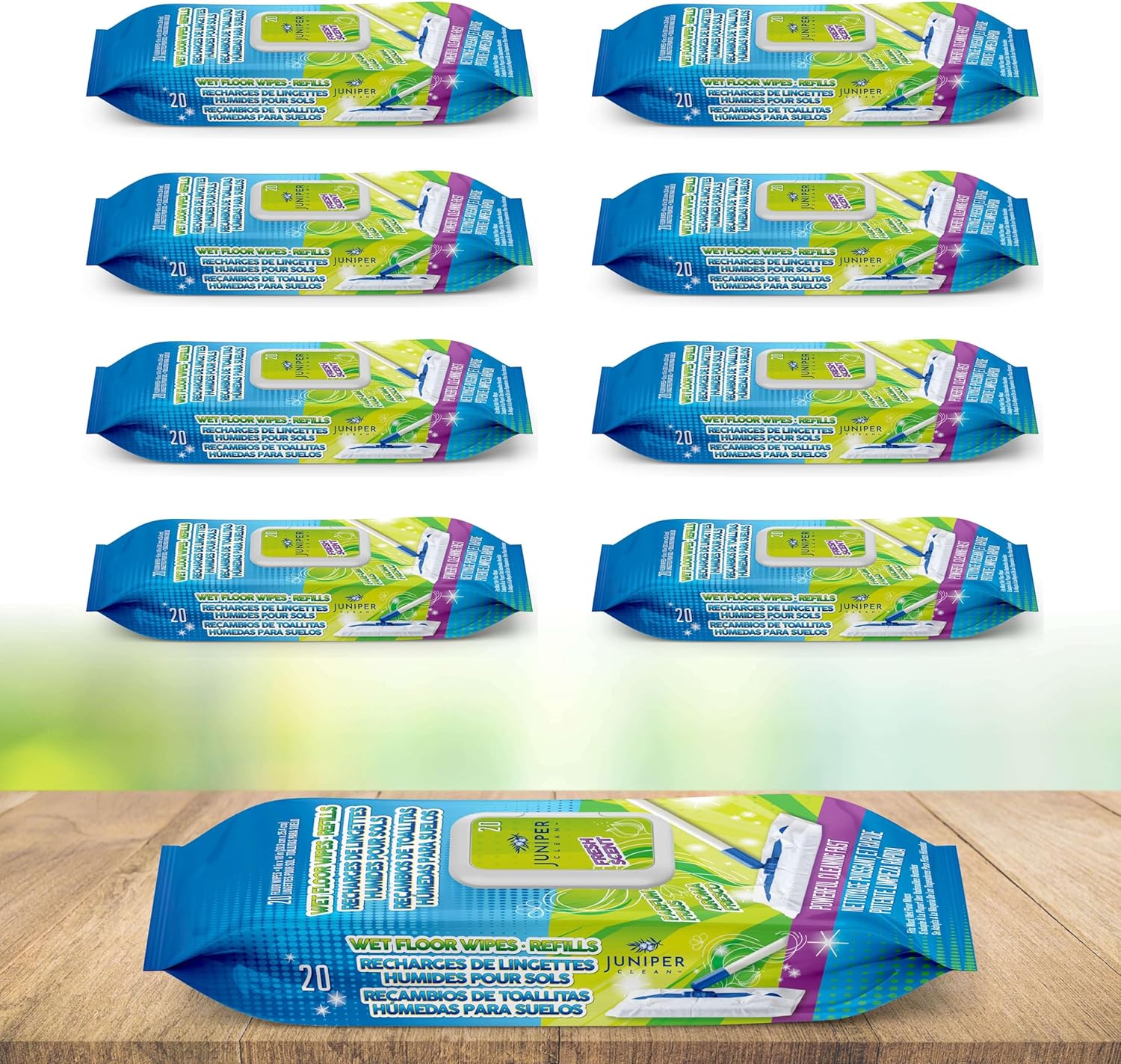 Wet Floor Wipes, Multi Surface Floor Cleaner Wet Mop Pads Fit Swiffer Sweeper Mop, Fresh Scent &