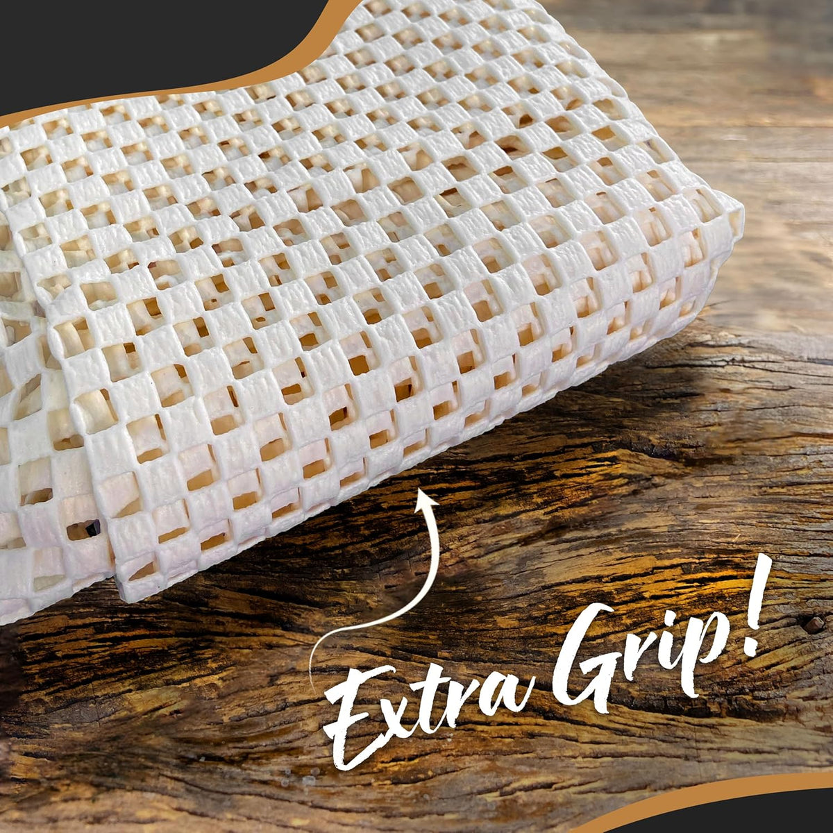 Nevlers 10'x14' White Non Slip Rug Pad | PVC Anti Skid Rug Gripper for Hardwood Floors & Other