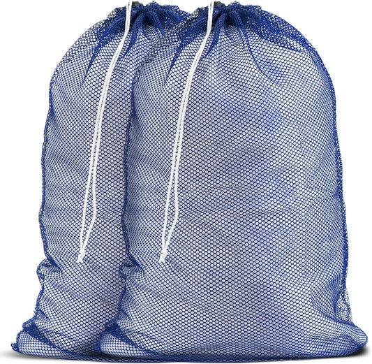 Handy Laundry Mesh XL Laundry Bags - Pack of 2 - Durable, Machine Washable with Secure Drawstring