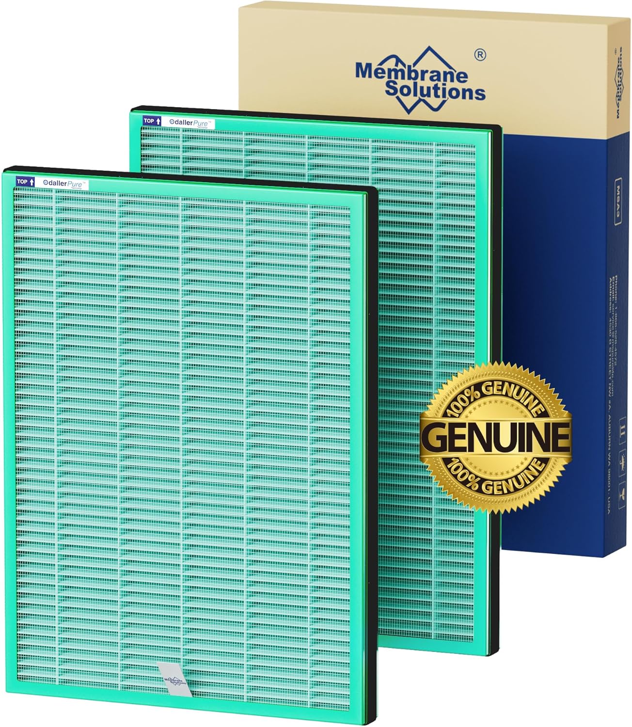 Membrane Solutions MSA3/MSA3S Genuine Pet Odor Removal Air Purifier Filter Replacement 2 Pack