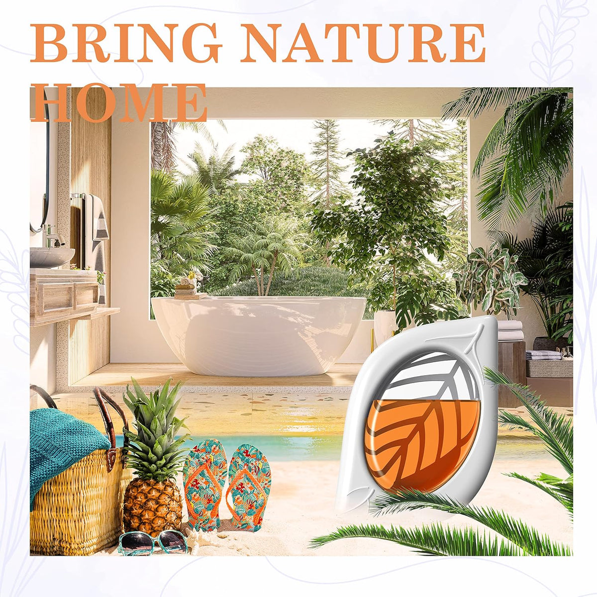 Air Freshener for Home, 4 Pack, Hawaiian, Odor Eliminator for Small Area Closets Bathroom Pets