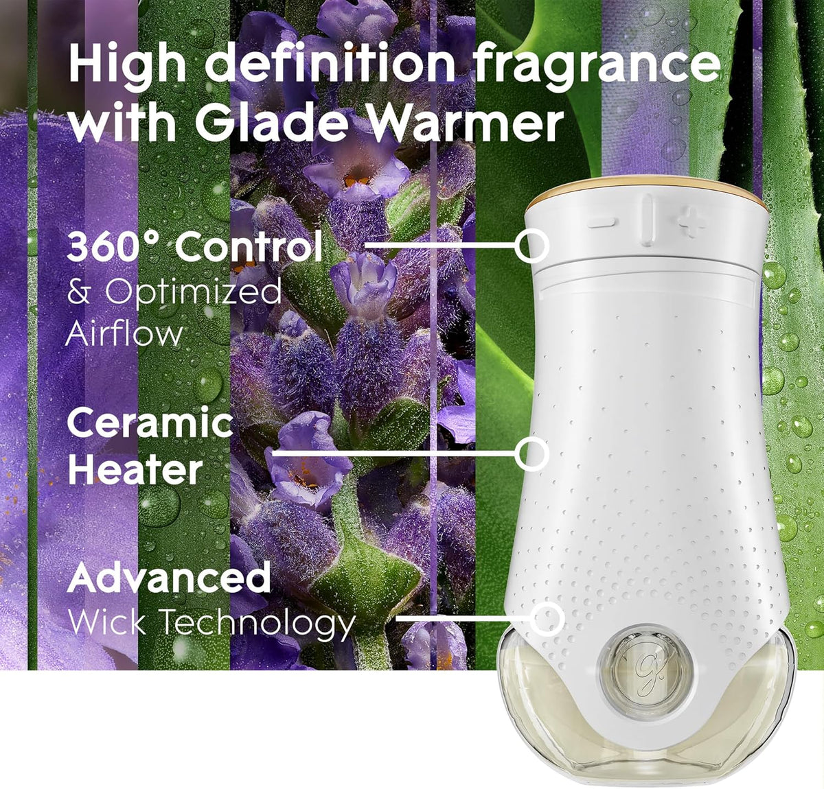 Glade PlugIns Refills Air Freshener, Tranquil Lavender & Aloe, Scented and Essential Oils for Home