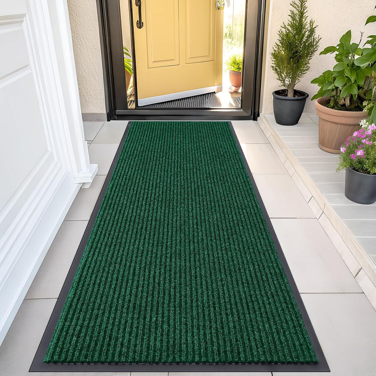 OLANLY Front Door Mat Indoor Outdoor Entrance, Waterproof Heavy Duty Doormat, Fade Resistant, Low
