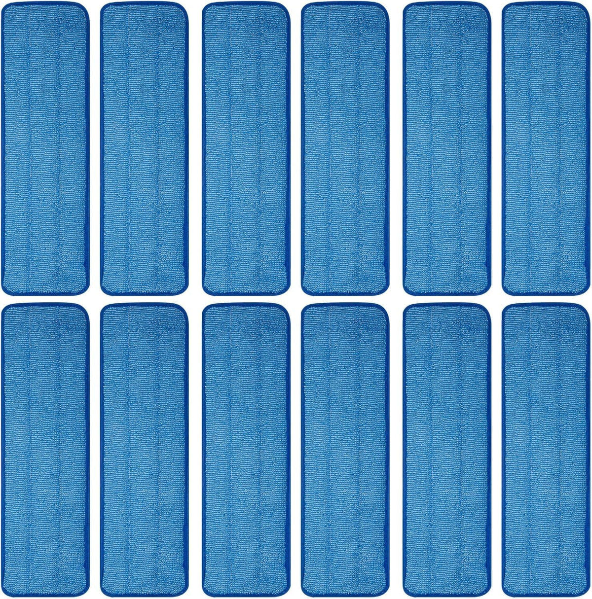 12 Pack Microfiber Mop Pad Universal Commercial/Industrial/Professional 17-18 Inch Head- Heavy Duty