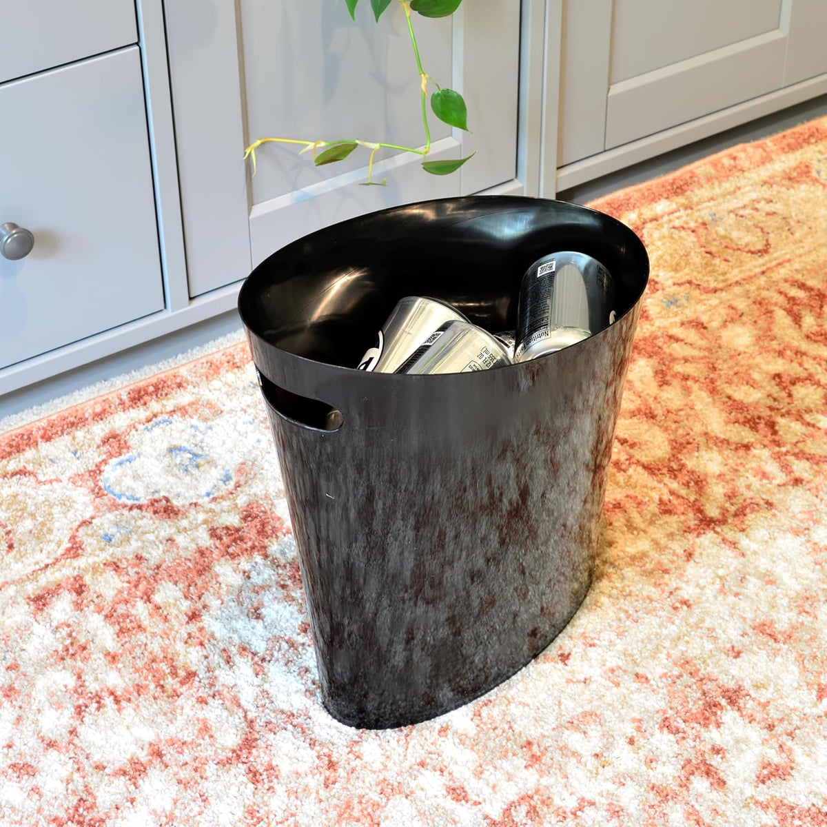 Youngever 2 Gallon Slim Trash Can, Plastic Garbage Container Bin, Small Trash Bin with Handles for