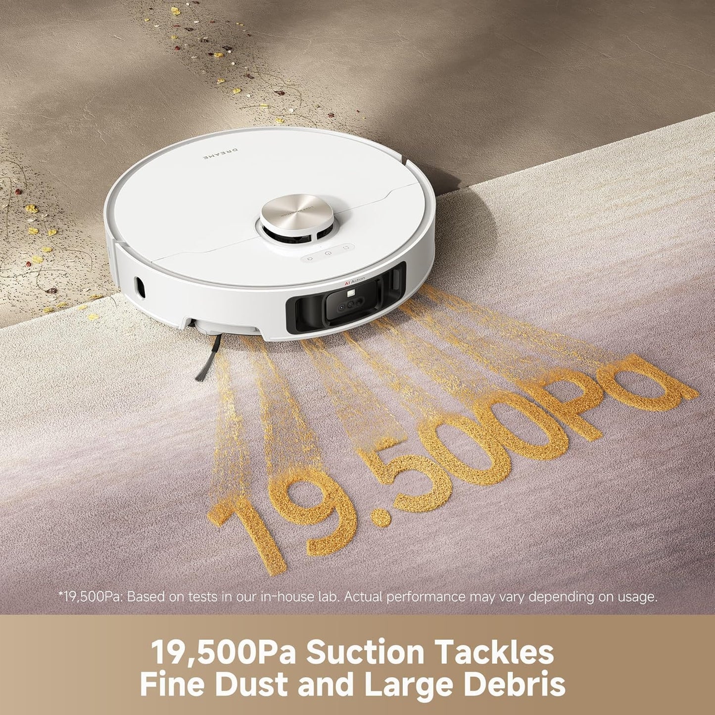 DREAME L50 Ultra Robot Vacuum and Mop White, 19,500Pa Suction, with Auto-Empty and Mop