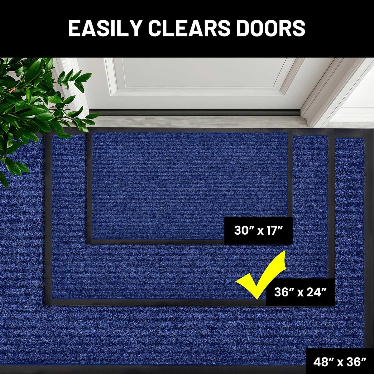 Sierra Concepts Front Door Mat Large Welcome Floor Mats - Entryway Indoor Outdoor Entrance Doormat