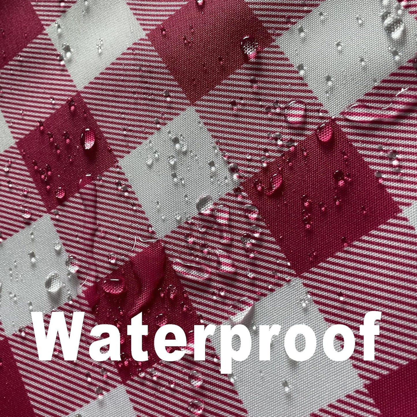 Waterproof Checkered Tablecloth Fabric - Rectangle 58x84 Inch Valentines Table Cloth for