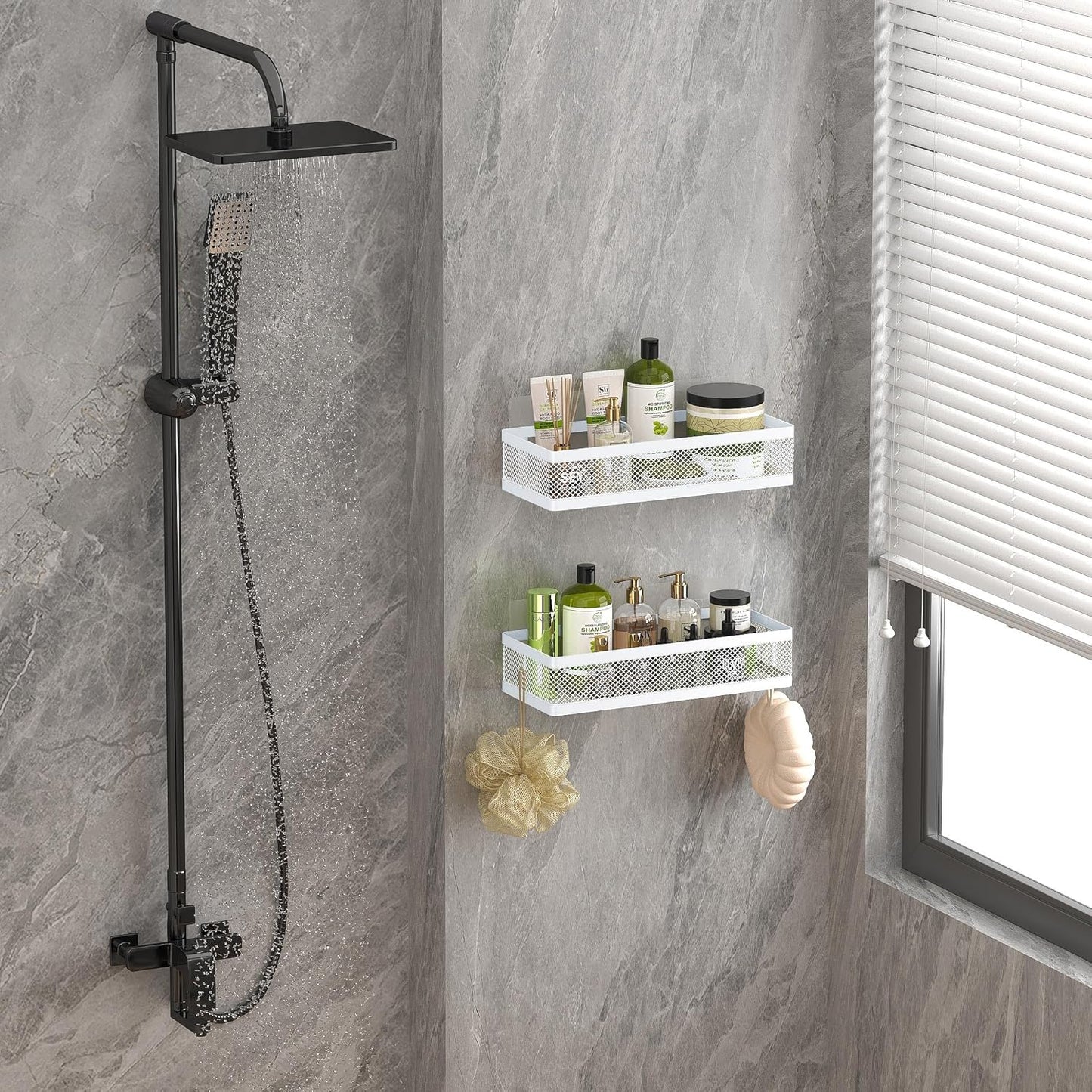 PUSDON Hanging Storage Baskets Organizer Wall Mount, Metal Wire Storage Bin Rack for Kitchen