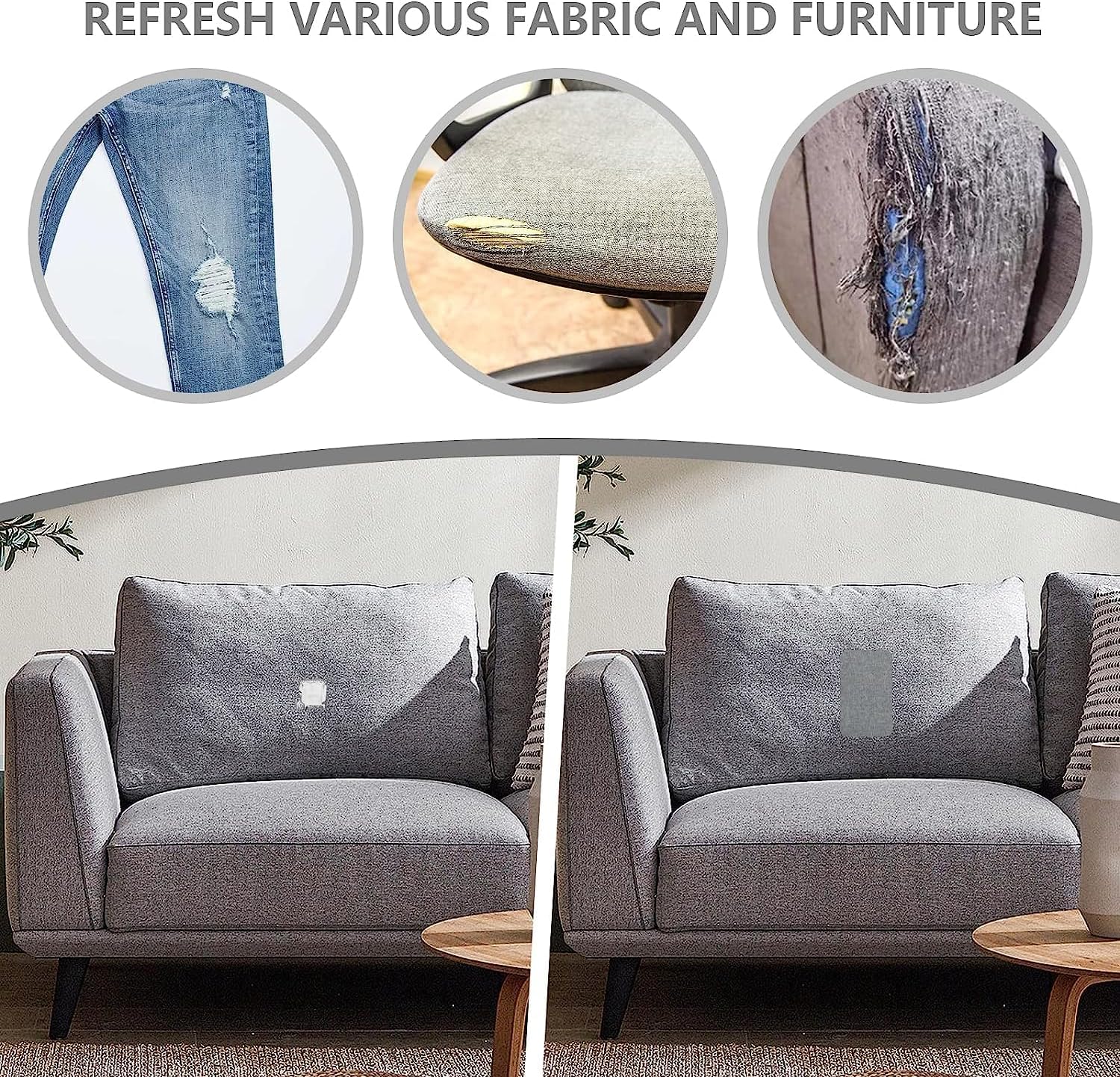 Fabric Repair Patches, Linen Repair Tape Self-Adhesive Fabric Patches Durable, DIY Large Linen Tape
