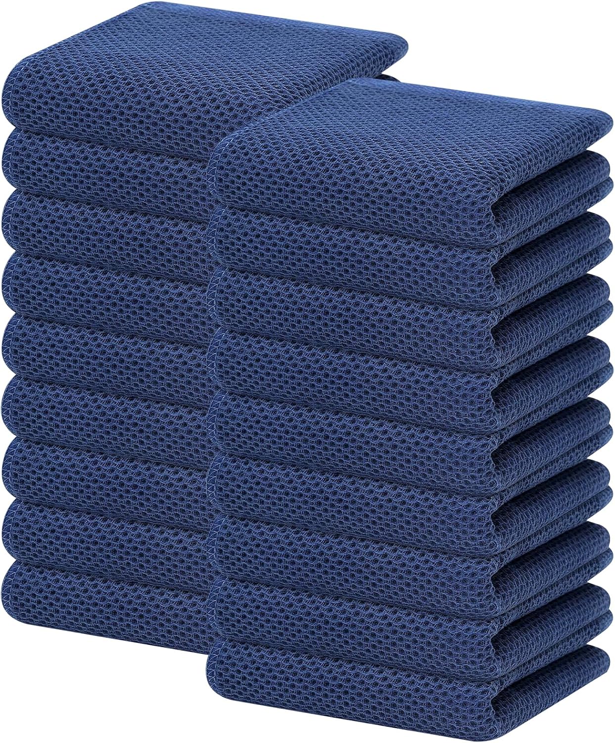 Homaxy 100% Cotton Waffle Weave Kitchen Dish Towels, Ultra Soft Absorbent Quick Drying Cleaning