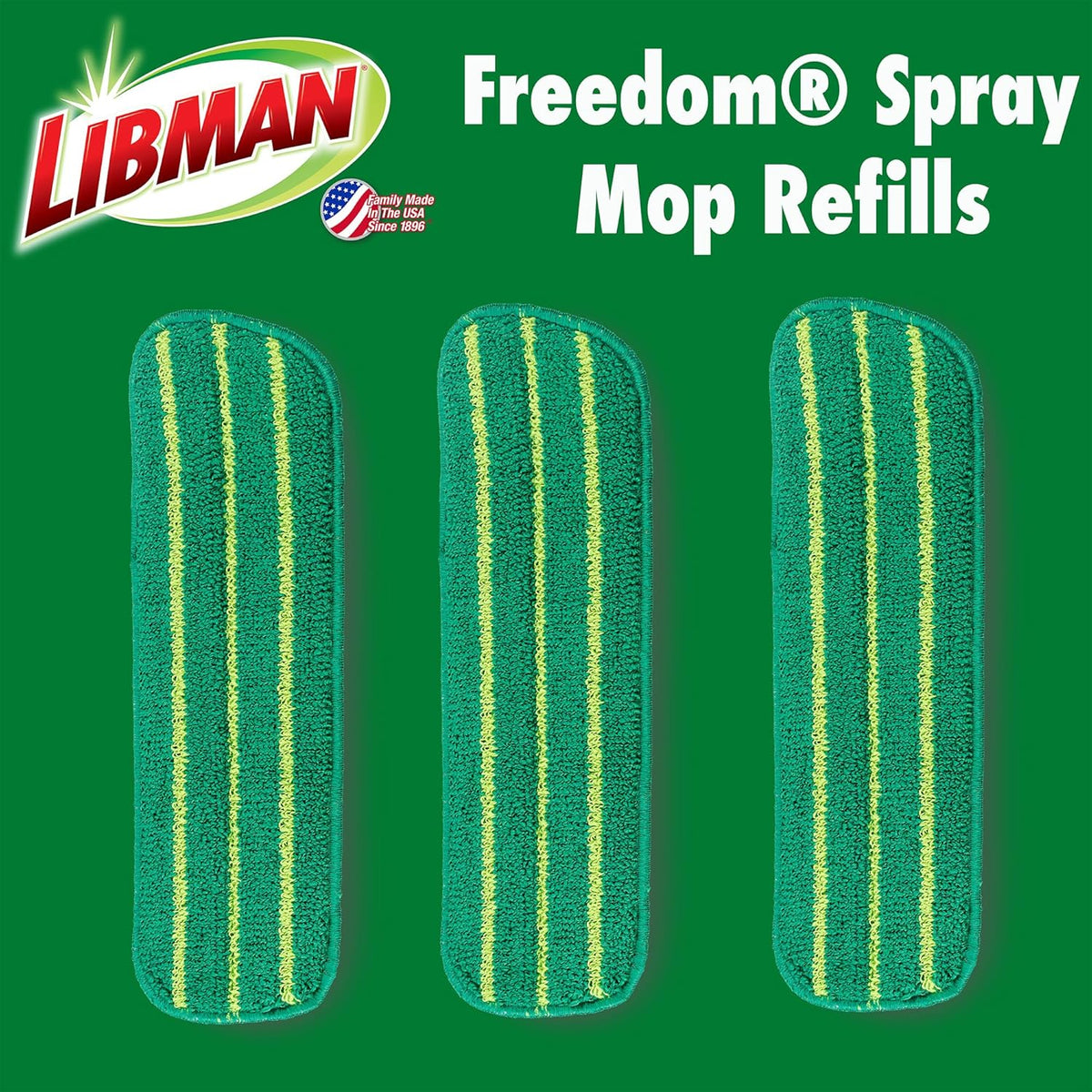 TheLibmanCompany Libman Freedom Spray Mop Refills, Three Refills Green 3 Pack – view 2