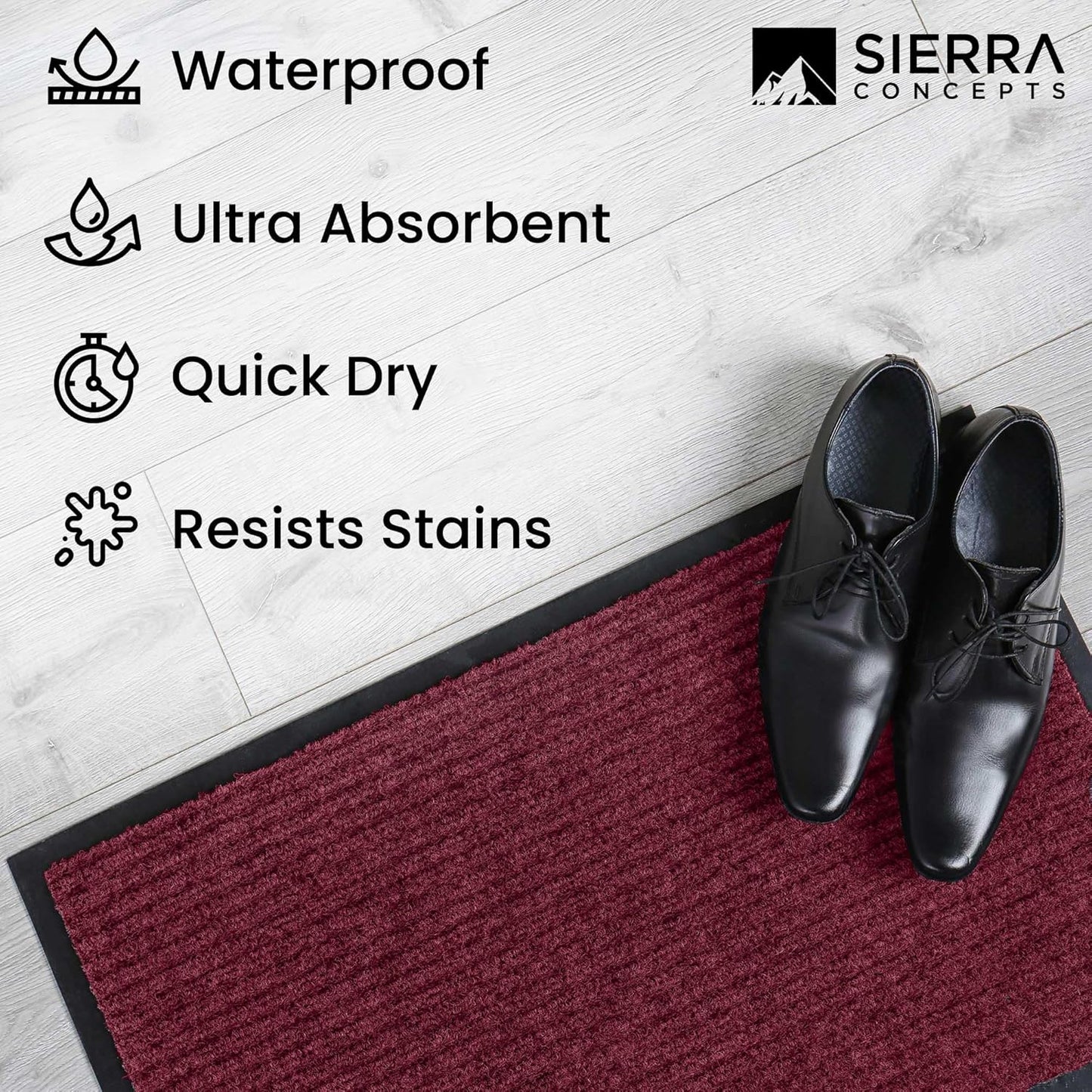 Sierra Concepts Front Door Mat X-Large Welcome Floor Mats - Entryway Indoor Outdoor Entrance