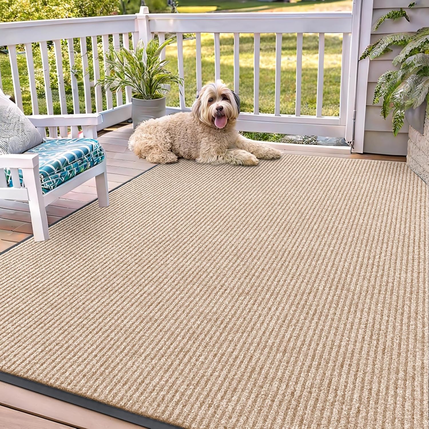OLANLY Front Door Mat Indoor Outdoor Entrance, Waterproof Heavy Duty Doormat, Fade Resistant, Low