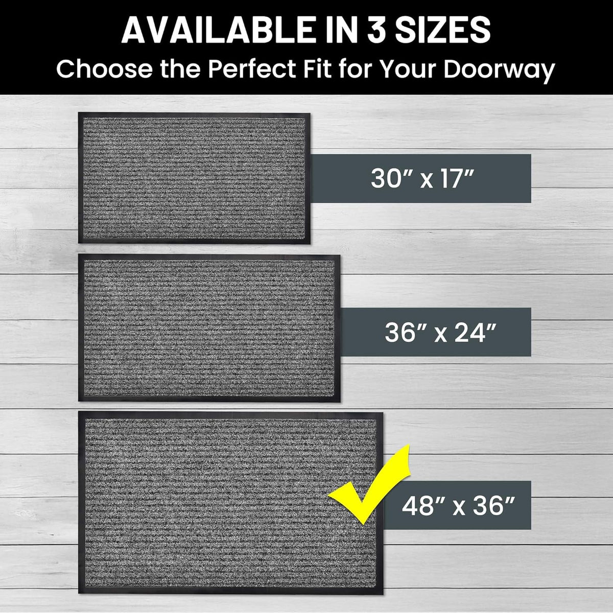 Sierra Concepts Front Door Mat X-Large Welcome Floor Mats - Entryway Indoor Outdoor Entrance