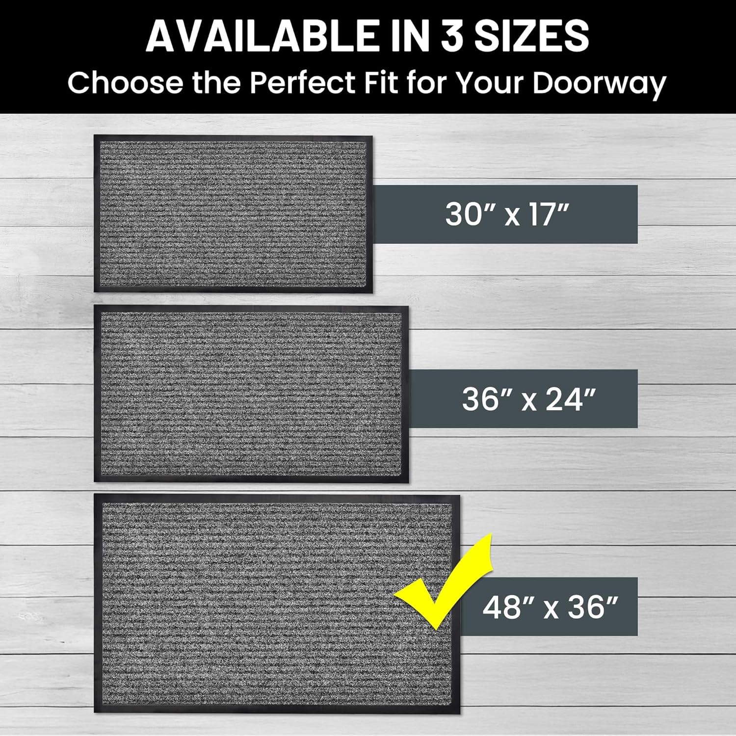Sierra Concepts Front Door Mat X-Large Welcome Floor Mats - Entryway Indoor Outdoor Entrance