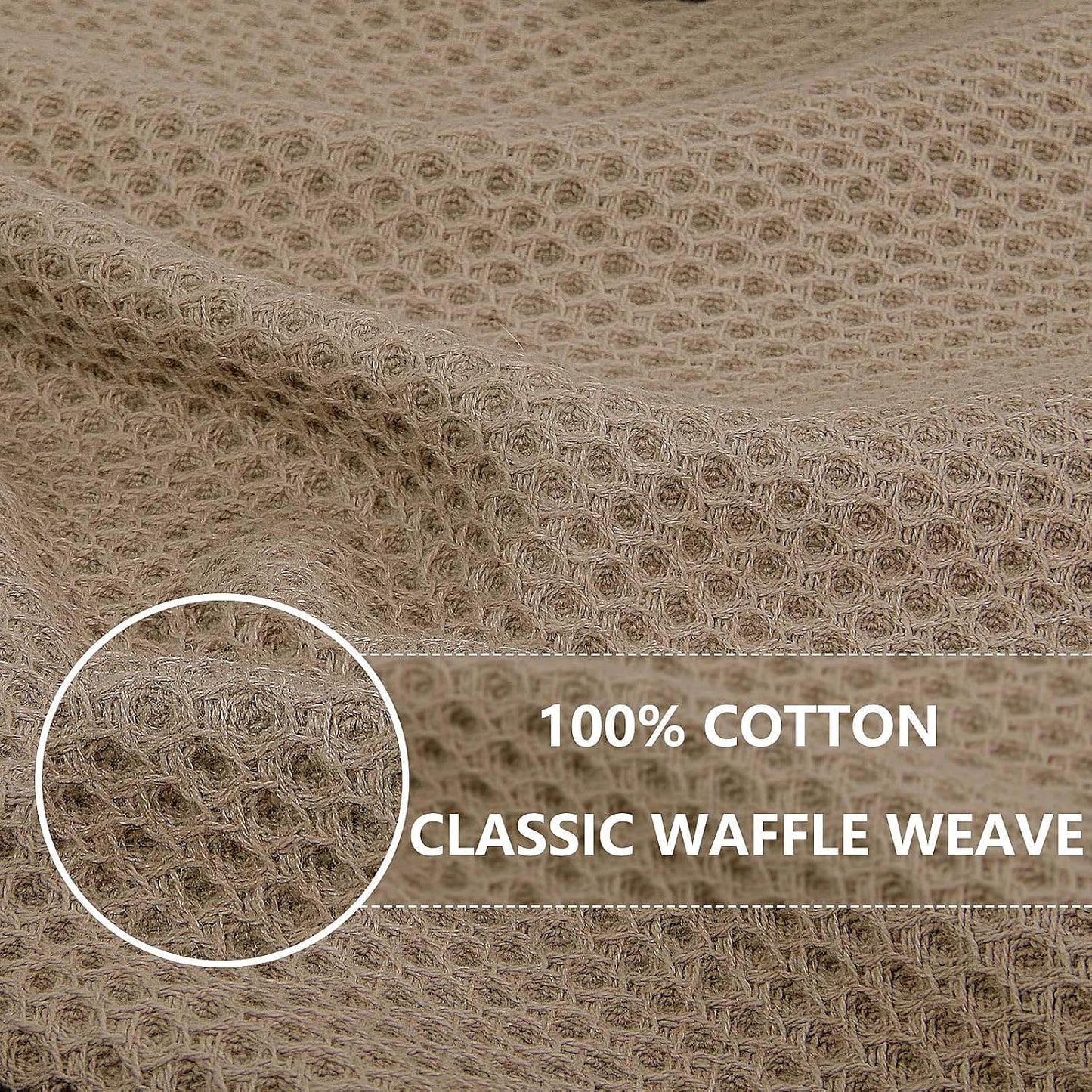 Homaxy 100% Cotton Waffle Weave Kitchen Dish Cloths, Ultra Soft Absorbent Quick Drying Dish Towels