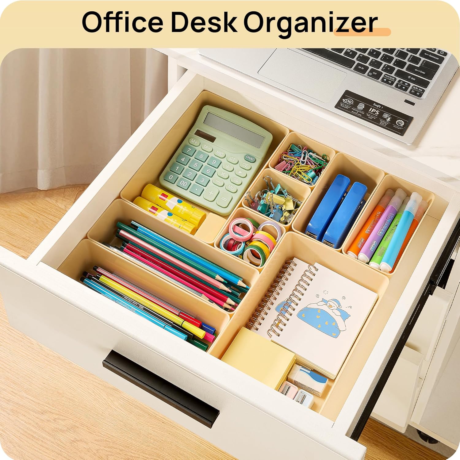 Vtopmart 25 PCS Plastic Drawer Organizers Set, 4-Size Versatile Bathroom and Vanity Drawer