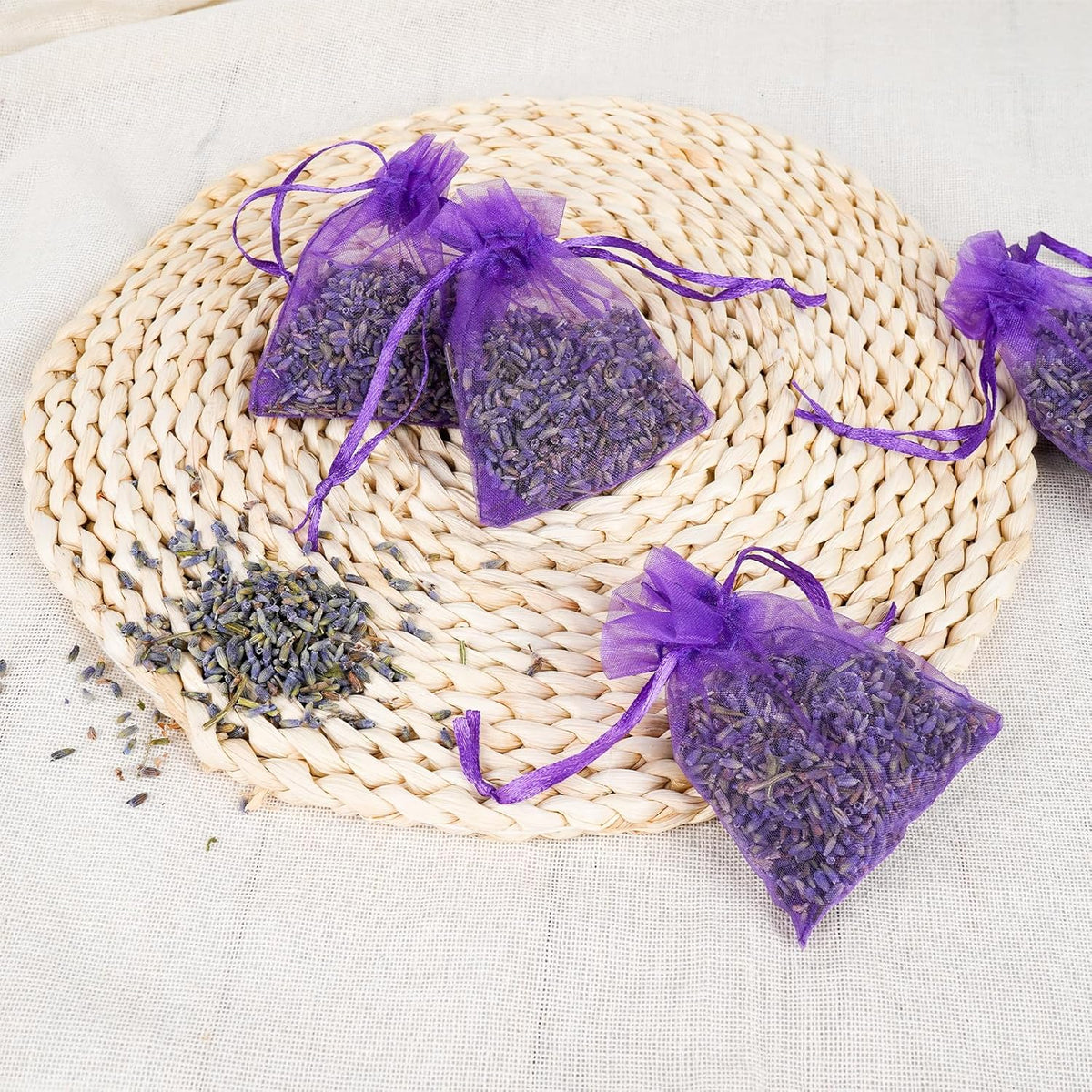 36 Pack Lavender sachets 100% Natural Dried Lavender Buds, French Lavender Strong Smell Fragrance