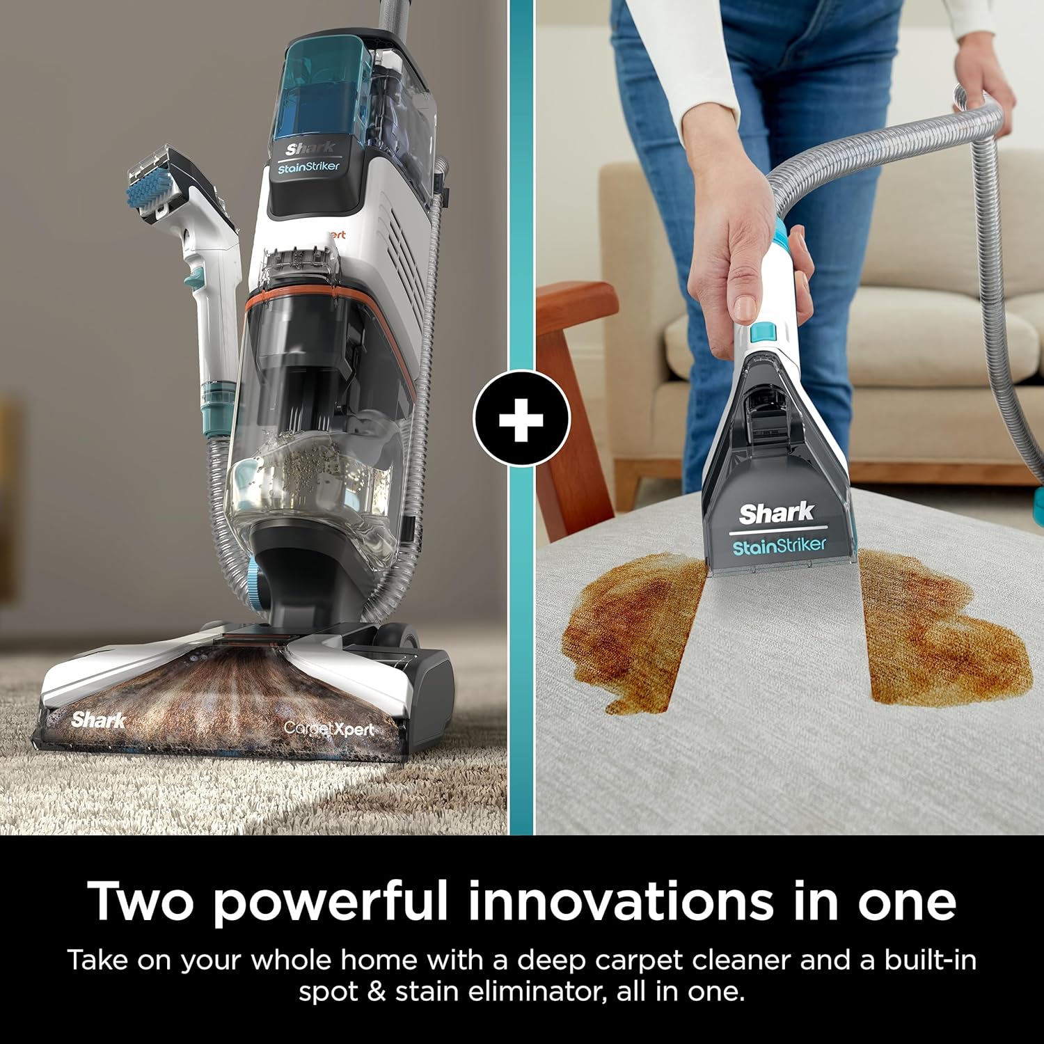 Shark CarpetXpert with StainStriker Upright Carpet, Area Rug & Upholstery Cleaner with Pet Mess