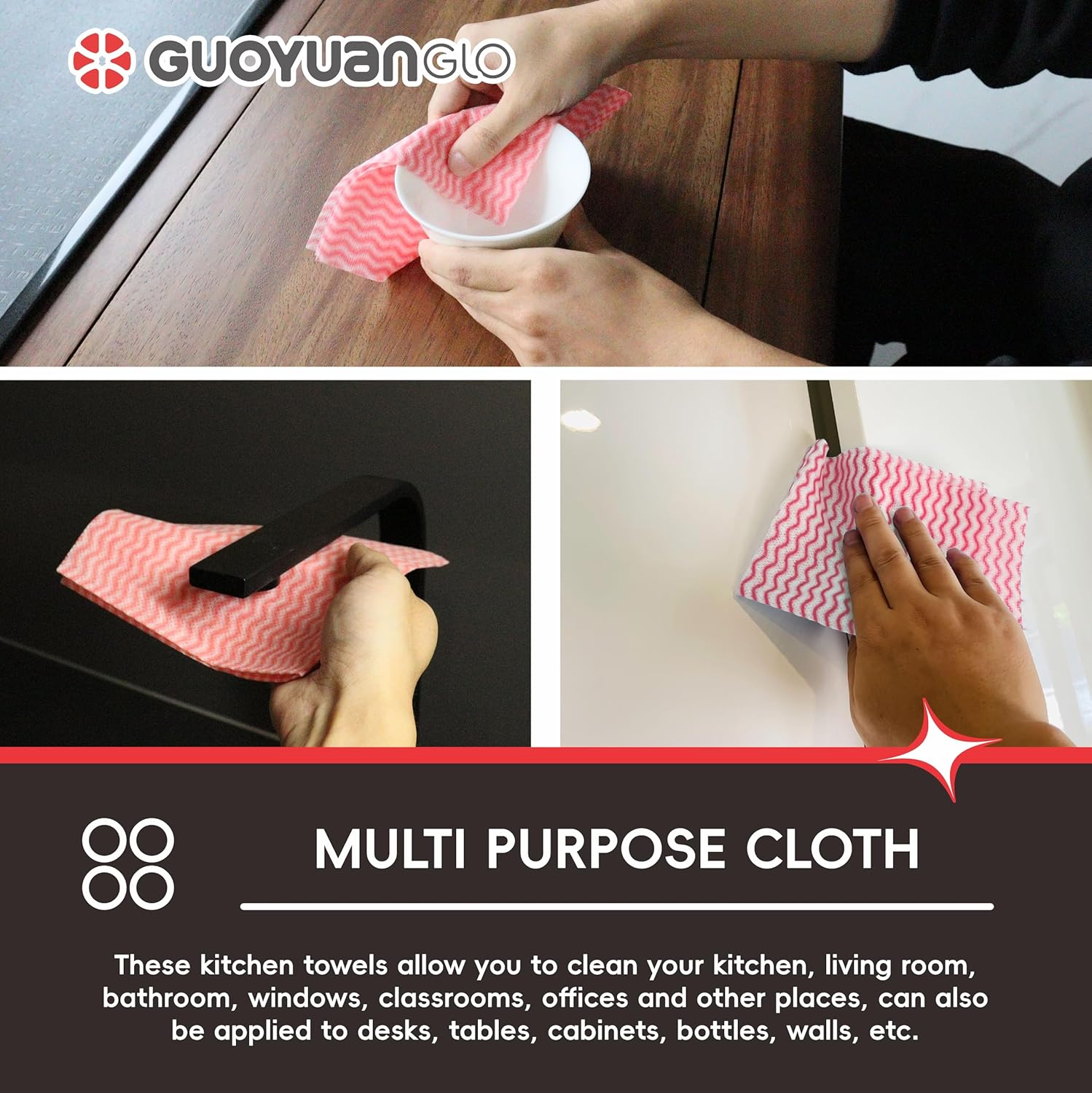 Disposable Dish Cloths Disposable Cleaning Towels Heavy Duty Reusable Cleaning Cloths Dish Rags for
