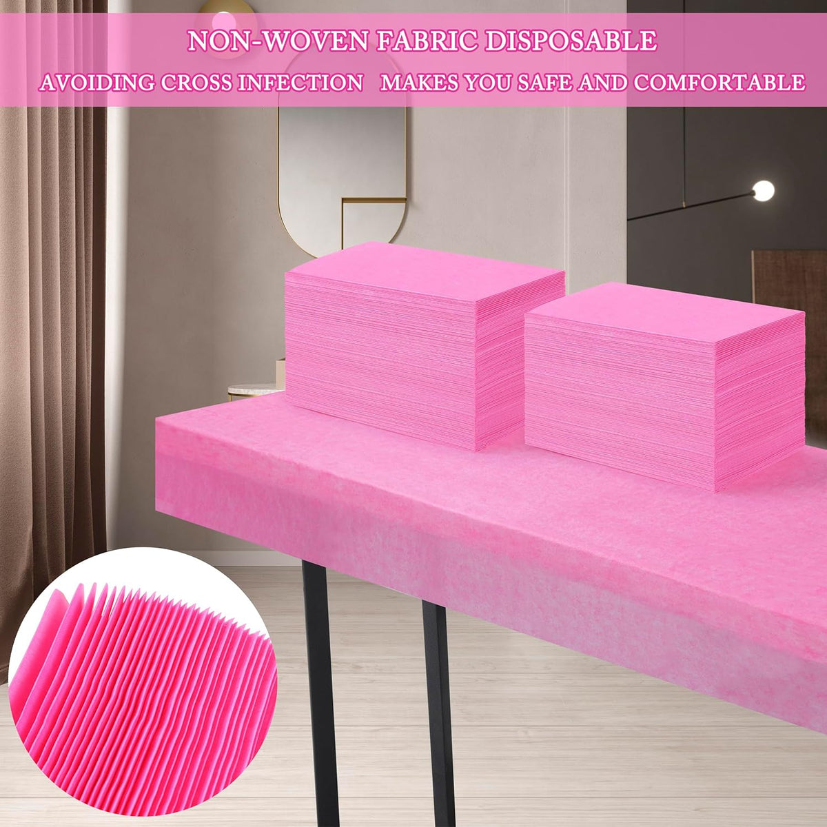 200 Pcs Disposable Bed Sheets 31" x 71" Massage Table Sheets Non Woven Fabric SPA Bed Cover