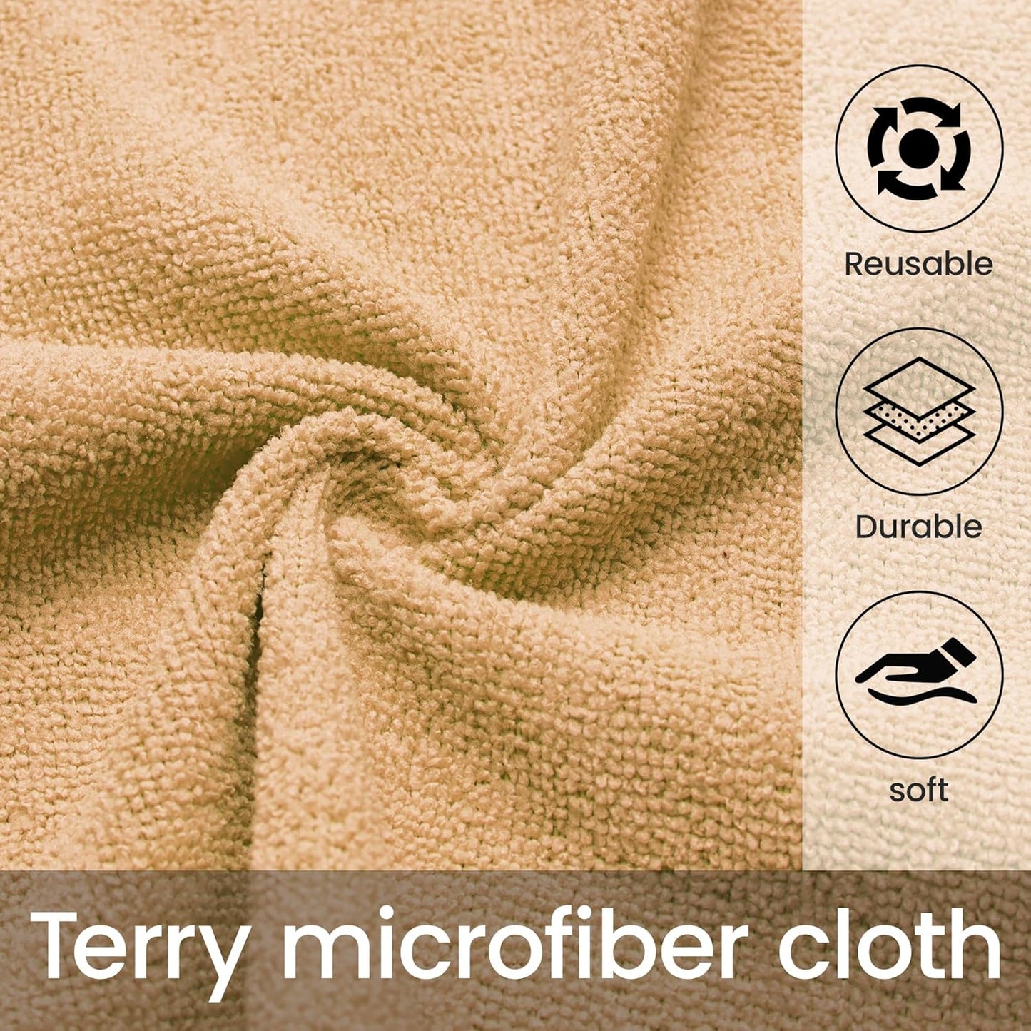 Greenfound Microfiber Cleaning Cloth Roll -80 Pack, 11.5x11.5, Tear Away Towels, Reusable and