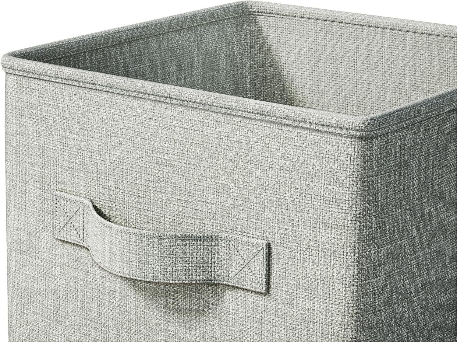 4 Pack Foldable Fabric Closet Storage Bins, 11Inch Organizer Cubes with Handles, Linen Storage