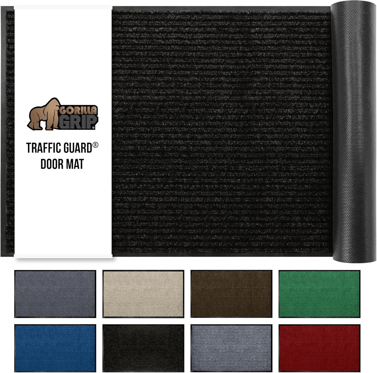 GORILLA GRIP Traffic Guard Door Mat, 60x36, Heavy Duty Welcome Mats, Commercial Office Space