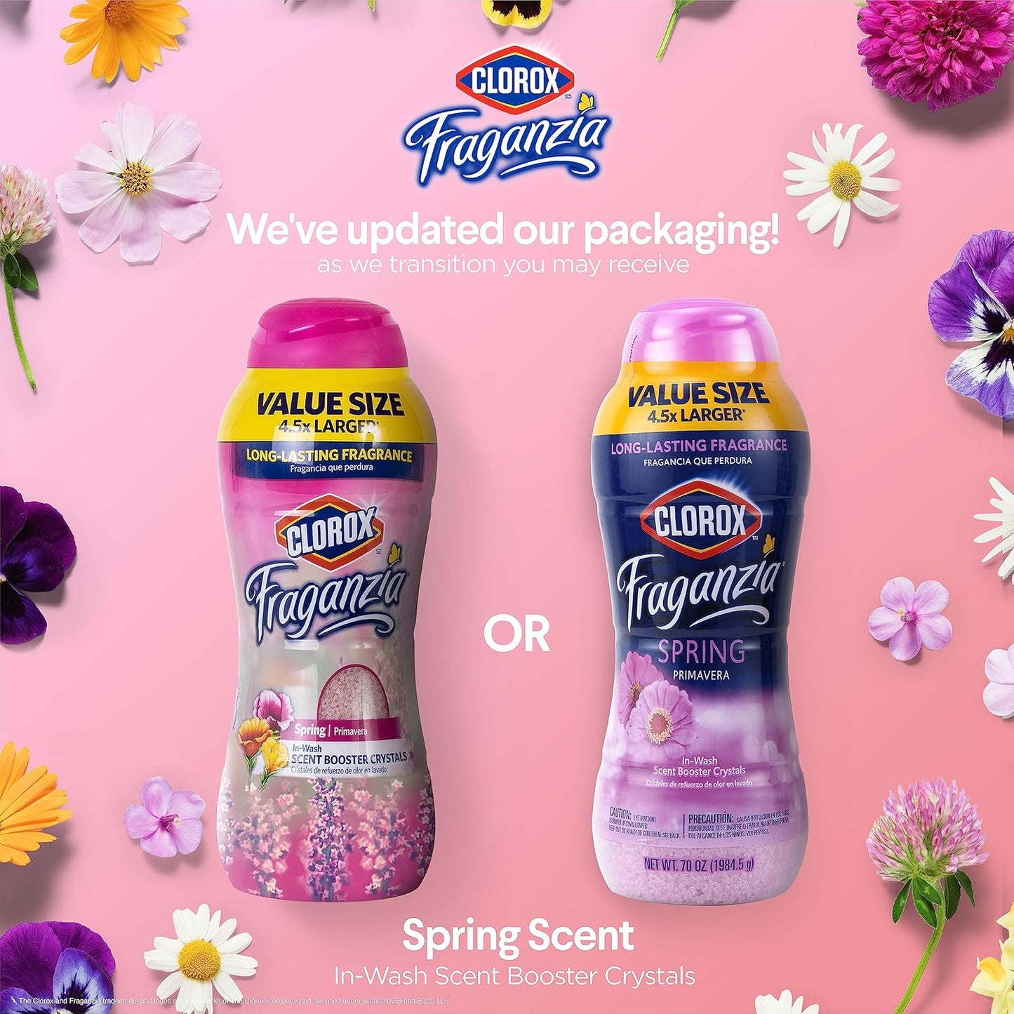 Clorox Fraganzia Laundry Scent Booster Crystals in Spring Scent - Scented In-Wash Freshener Beads