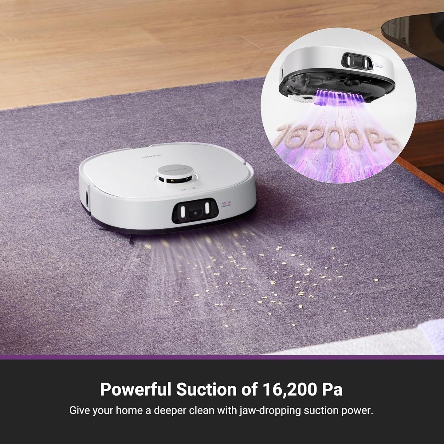 Eureka J15 Pro Ultra Robot Vacuum and Mop with Self Emptying Base, 16,200 Pa Suction, Flex-Arm