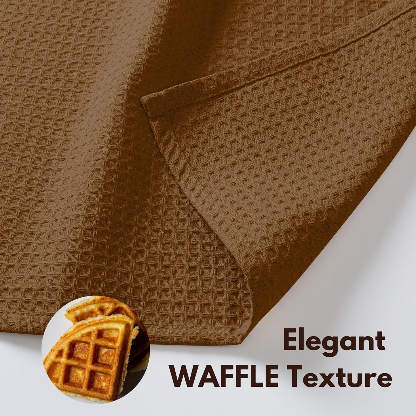 Native Fab Waffle Weave Dish Towels 12 Pack 100% Cotton, 16x26 Inches, Super Absorbent, Quick Dry