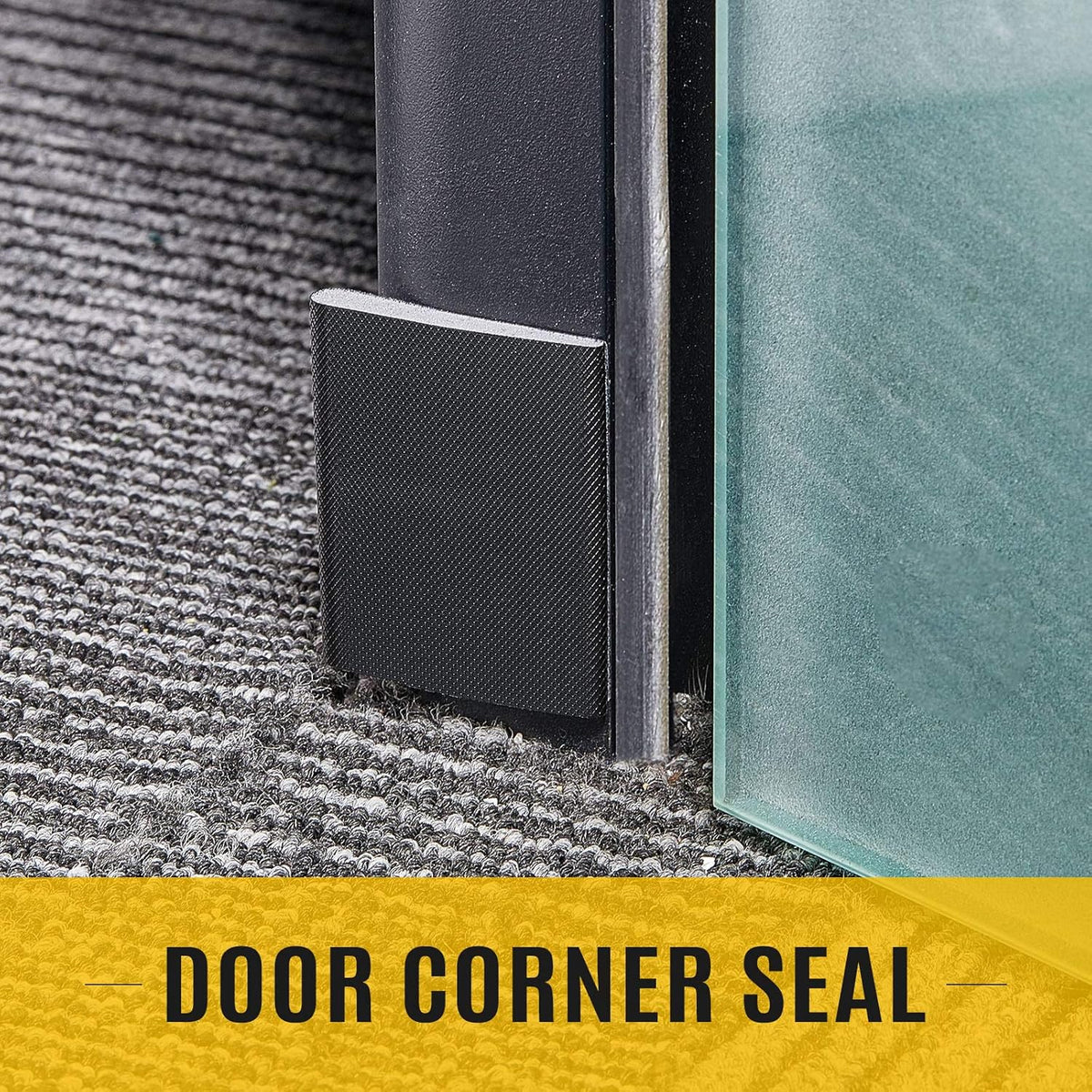 Zonon 16 Pieces Door Corner Seal Weatherstripping Exterior Door Frame Seal Draft Stopper Adhesive