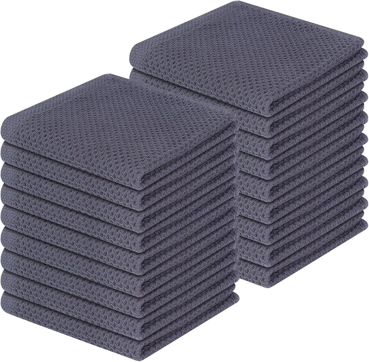 Homaxy 100% Cotton Waffle Weave Kitchen Dish Cloths, Ultra Soft Absorbent Quick Drying Dish Towels