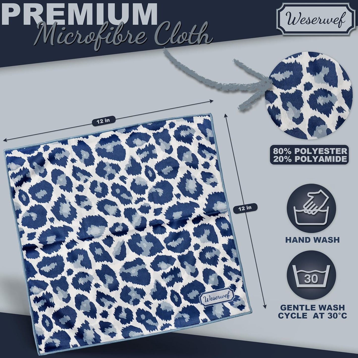 WESERWEF Design Microfiber Glasses Cleaning Cloth – Premium Cleaning Cloth for Eyeglasses, Screens