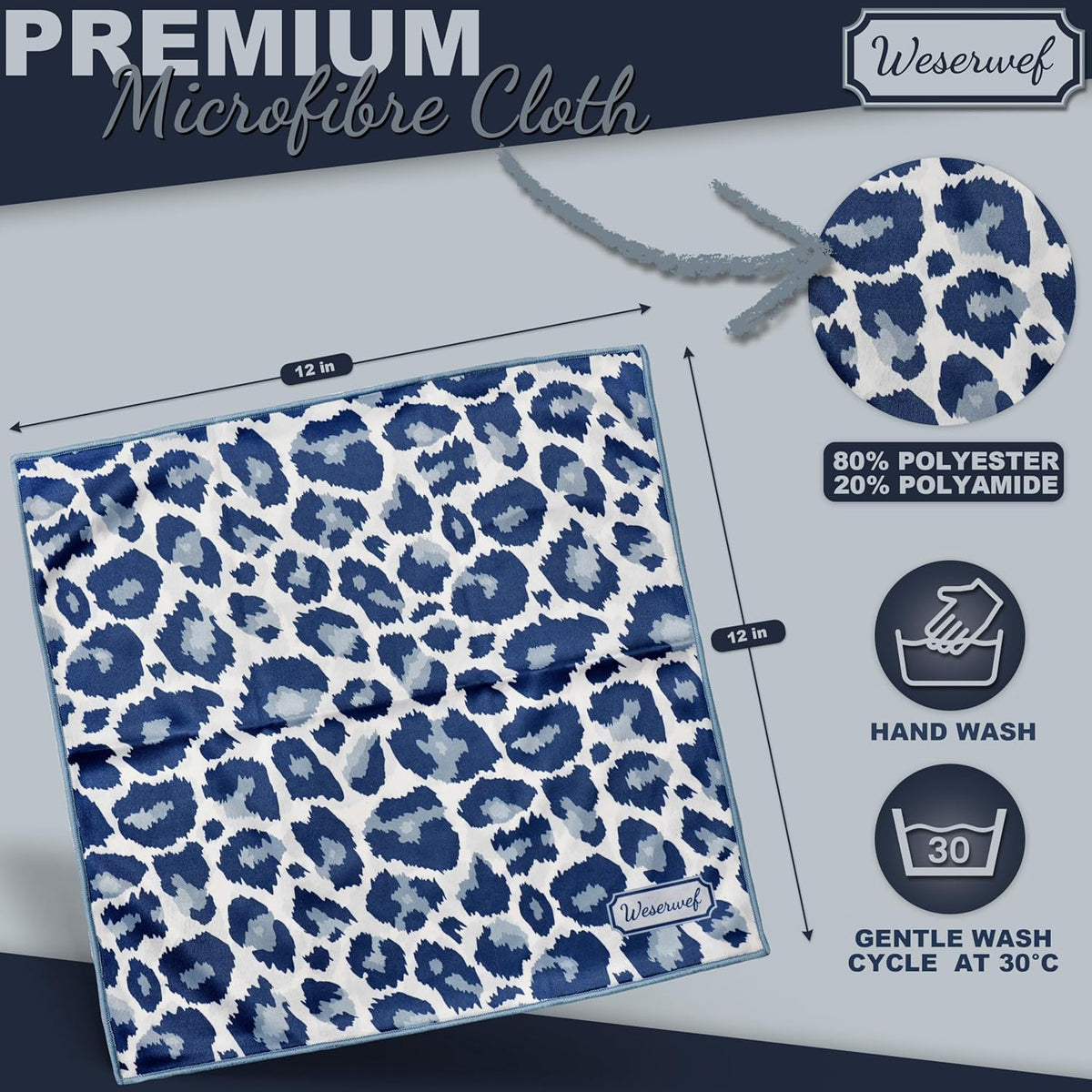 WESERWEF Design Microfiber Glasses Cleaning Cloth – Premium Cleaning Cloth for Eyeglasses, Screens