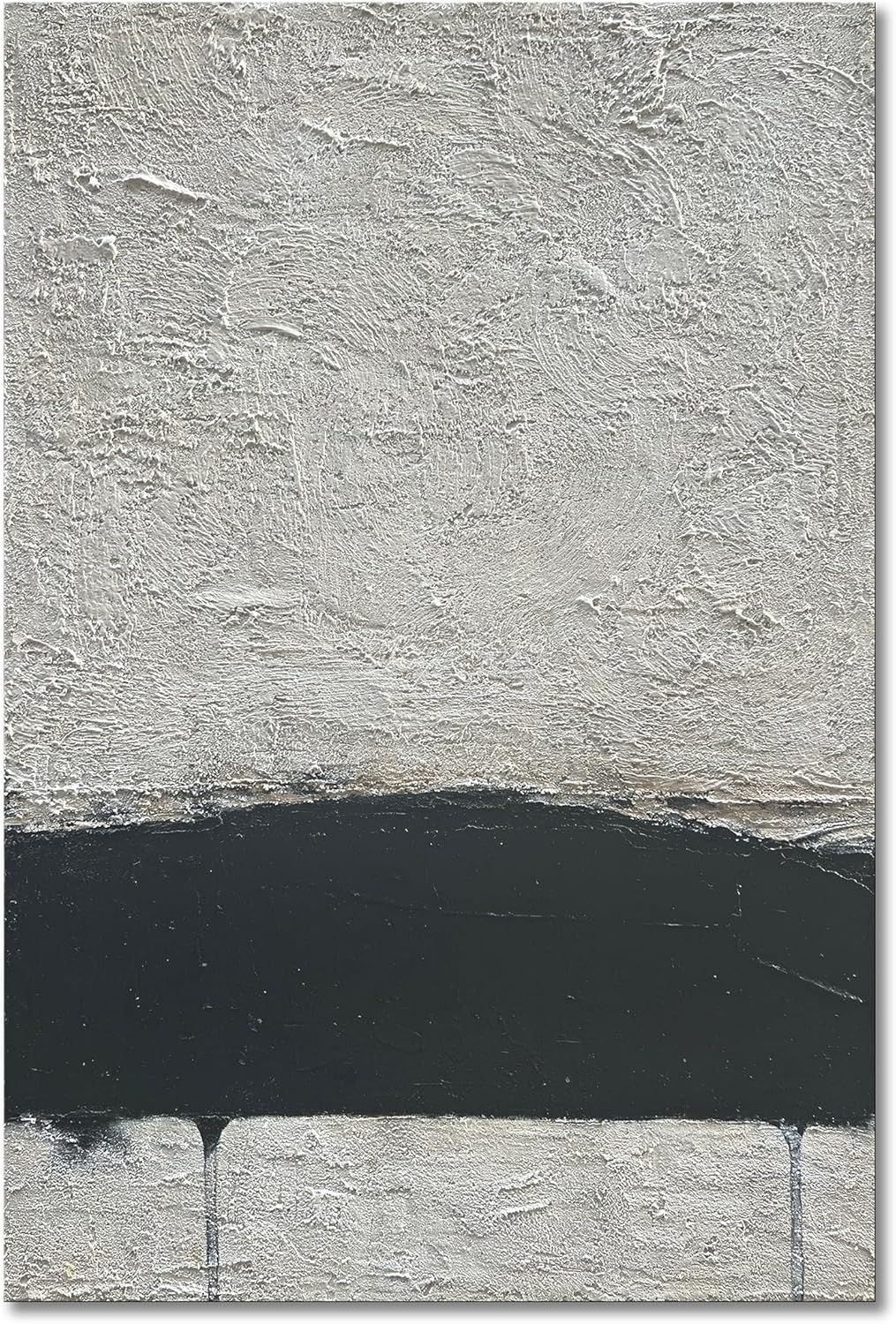 NANKAI Hand-painted Minimalism Black and Gray Art Oil painting Canvas Abstract Oil Painting Wall