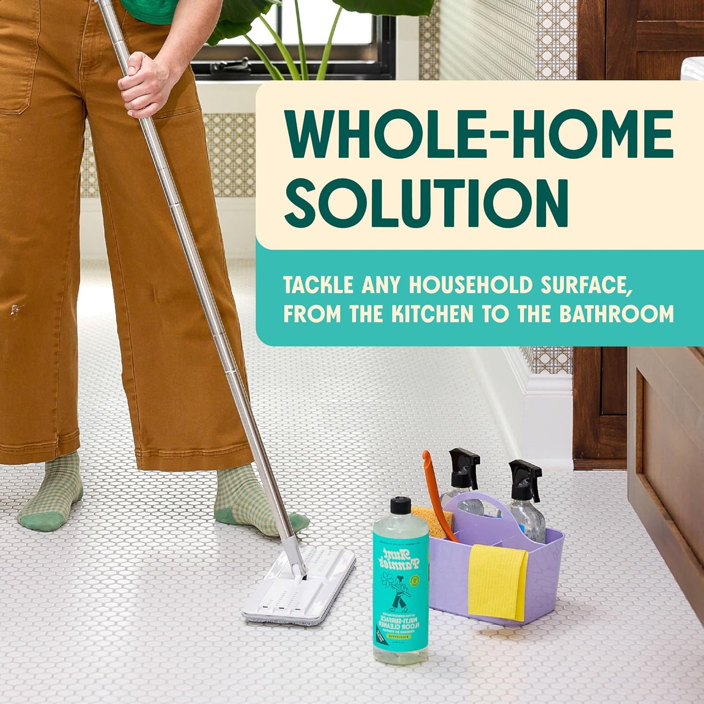 Aunt Fannie's Whole Home Cleaning Bundle: All Purpose Spray, Floor Cleaner, Glass & Window Cleaner