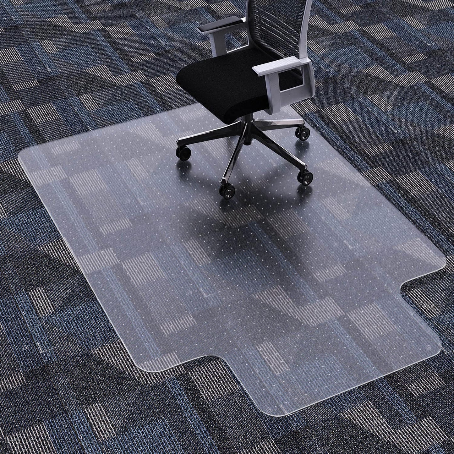 FuturHydro Desk Chair Mat for Flat to Low Pile Carpets, 45" x 53" Clear Office Home Floor Protector
