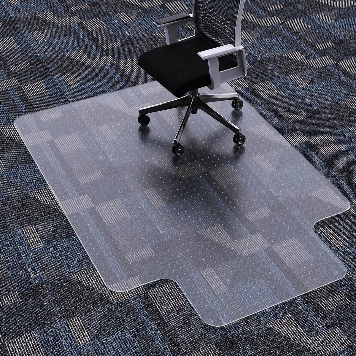 FuturHydro Desk Chair Mat for Flat to Low Pile Carpets, 45" x 53" Clear Office Home Floor Protector