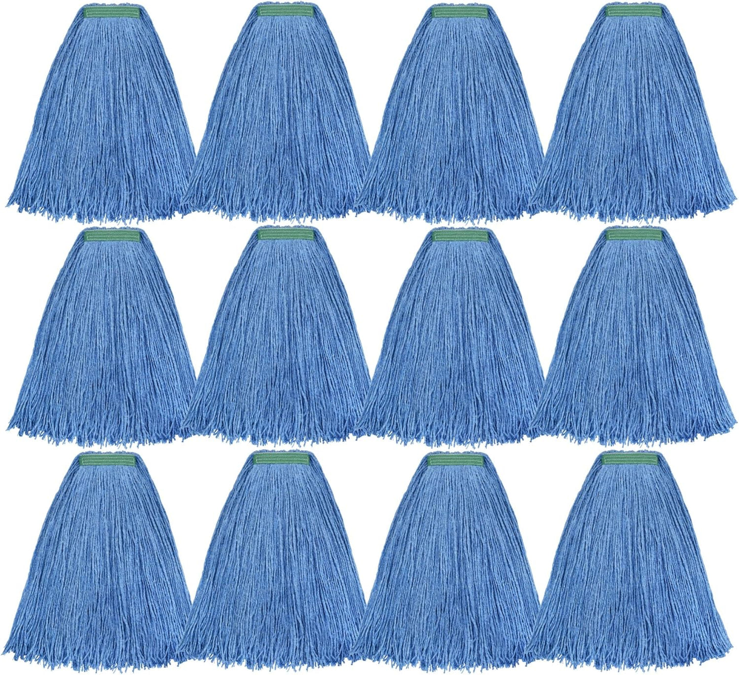 Matthew Cleaning 20oz 12Pack Cotton Floor Mop,Cotton Looped-Open String Heavy Duty String Refills