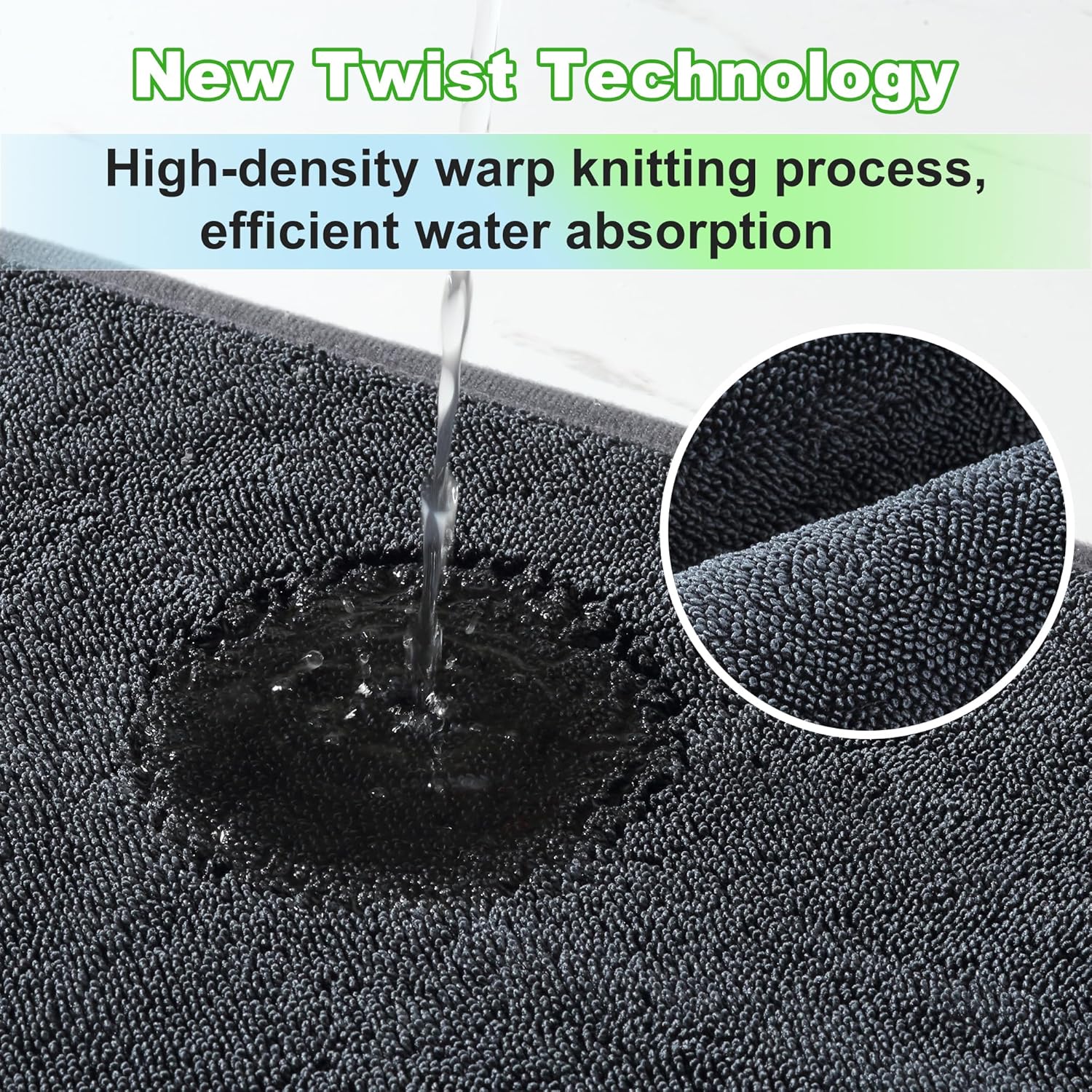 JOYMOOP Microfiber Towels for Cars, 2 Pack 63" x 29.5" Car Drying Towel, Dark Gray Reusable Car