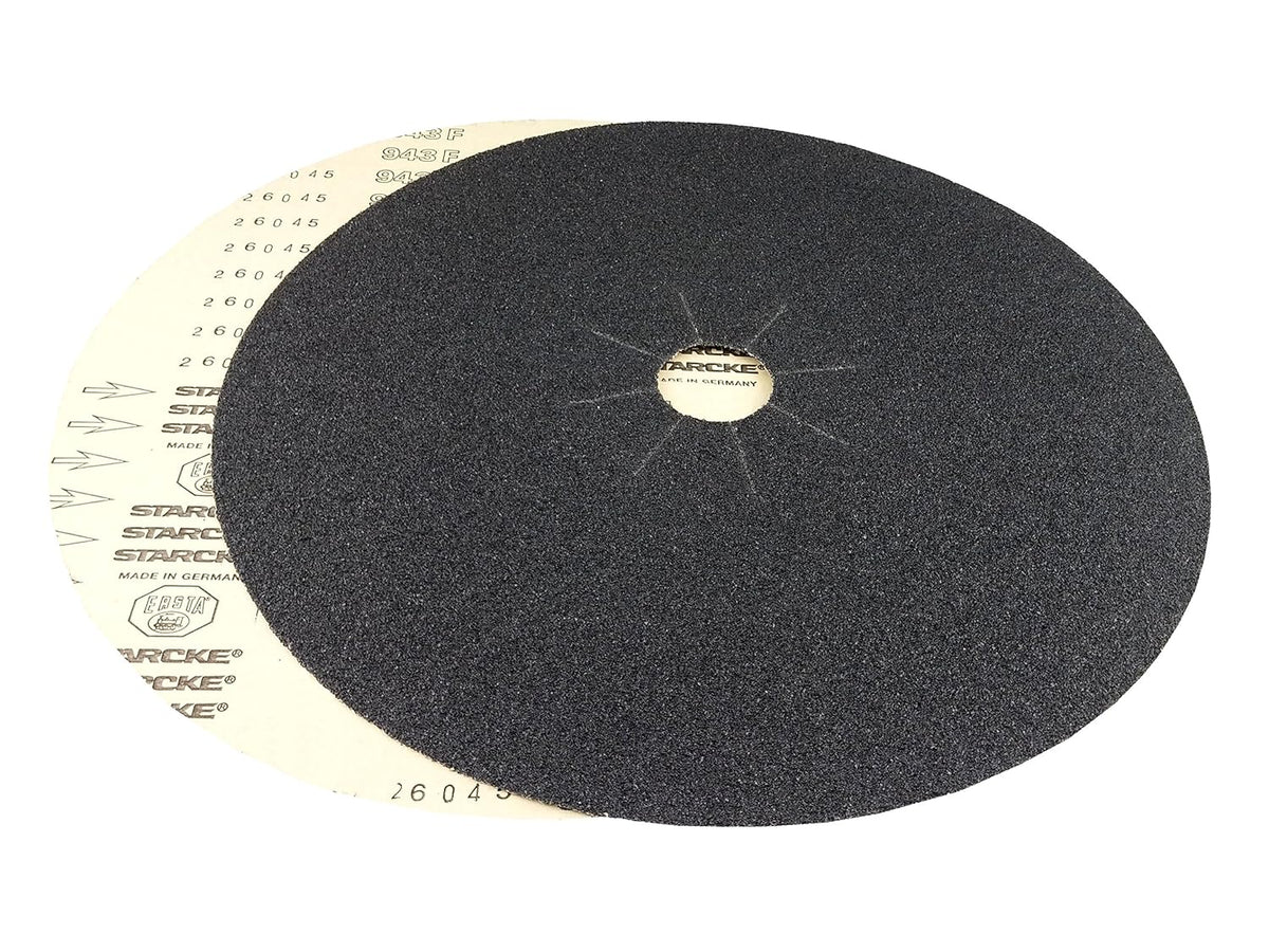 Starcke 16'' x 2'' Silicon Carbide Slotted Edger Floor Sanding Discs (10 Pack, 24 Grit)
