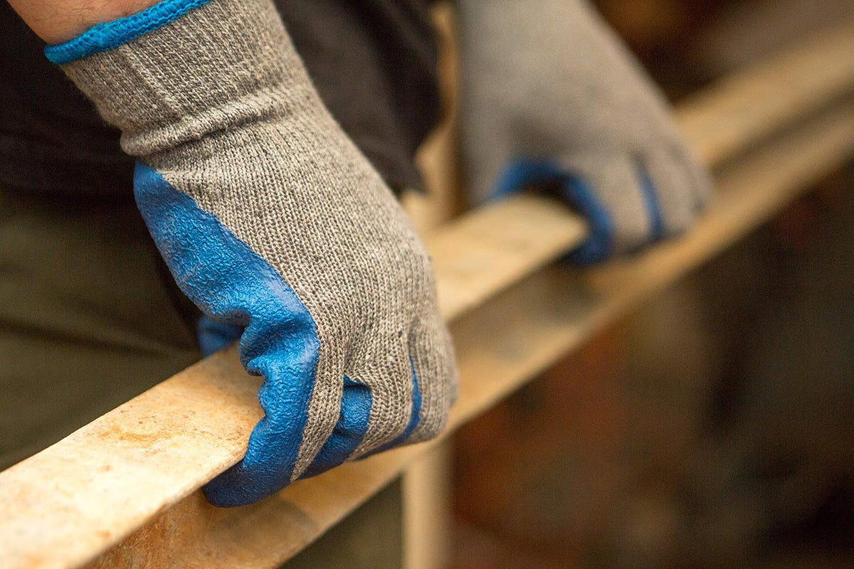 G & F Products - 3100M-10 120 Pairs Medium Rubber Latex Double Coated Work Gloves for Construction