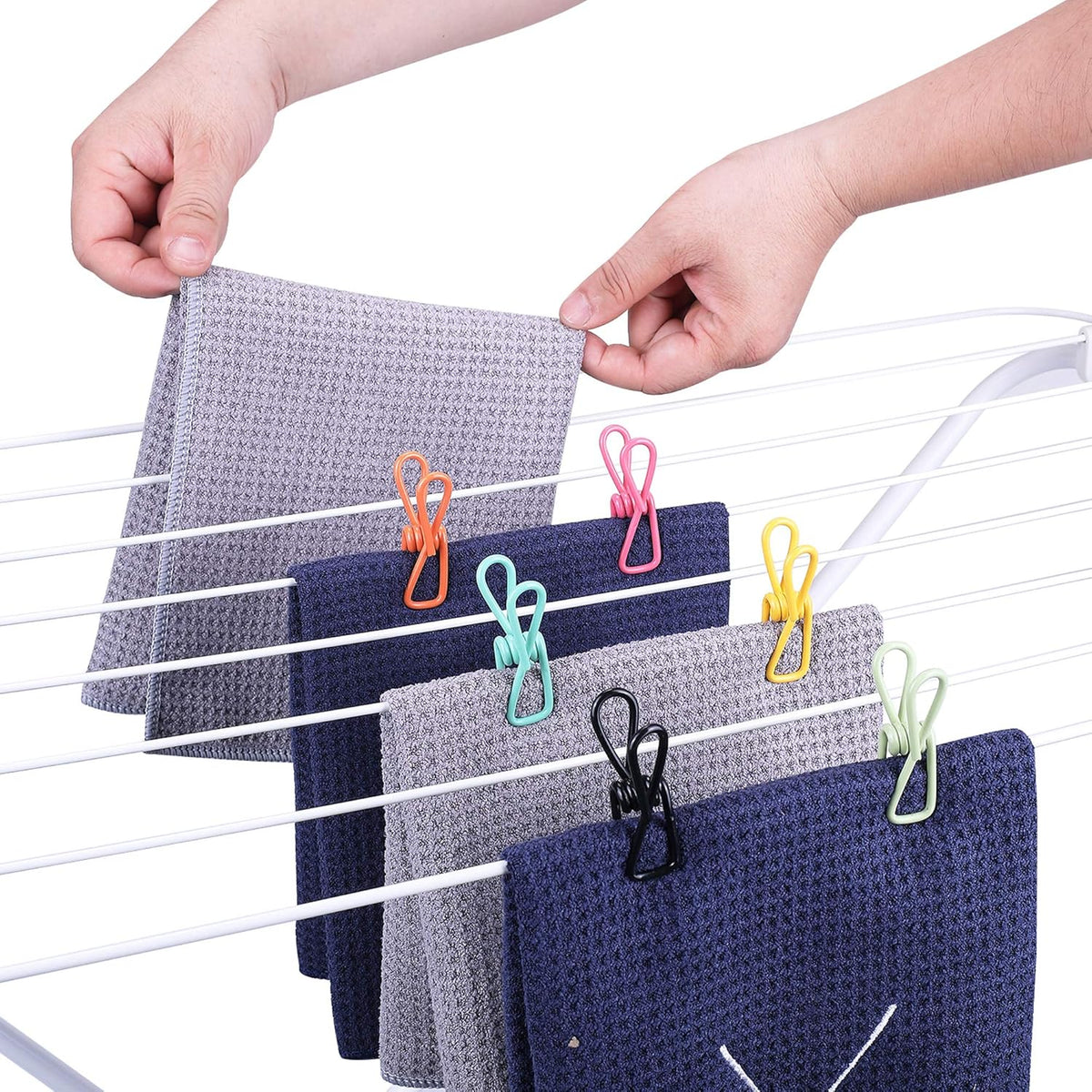 Riveda 30 Pack Assorted Chip Bag Clips Utility - PVC 2 Inch Coated Colorful Sealer for Sealing Food